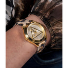 Guess Damen Armbanduhr GLITZ PLAQUE gold GW0745L2