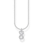 Thomas Sabo Damen Halskette mit Anhänger Infinity-of-Love 925 Sterlingsilber Zirkonia KE2067-051-14-L45v