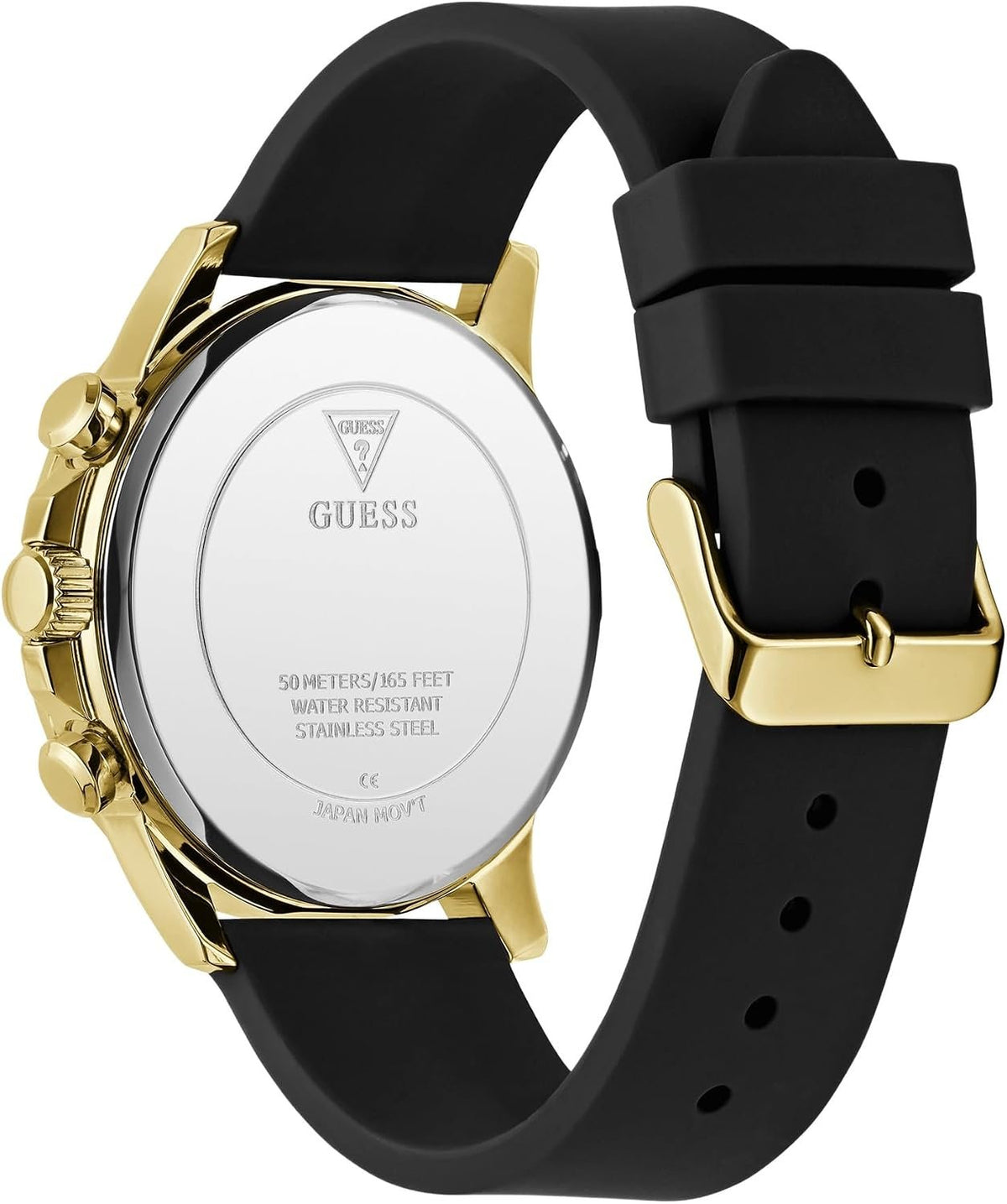 Guess Armbanduhr Herren Walker Multifunktion Gold Schwarz GW0913G2