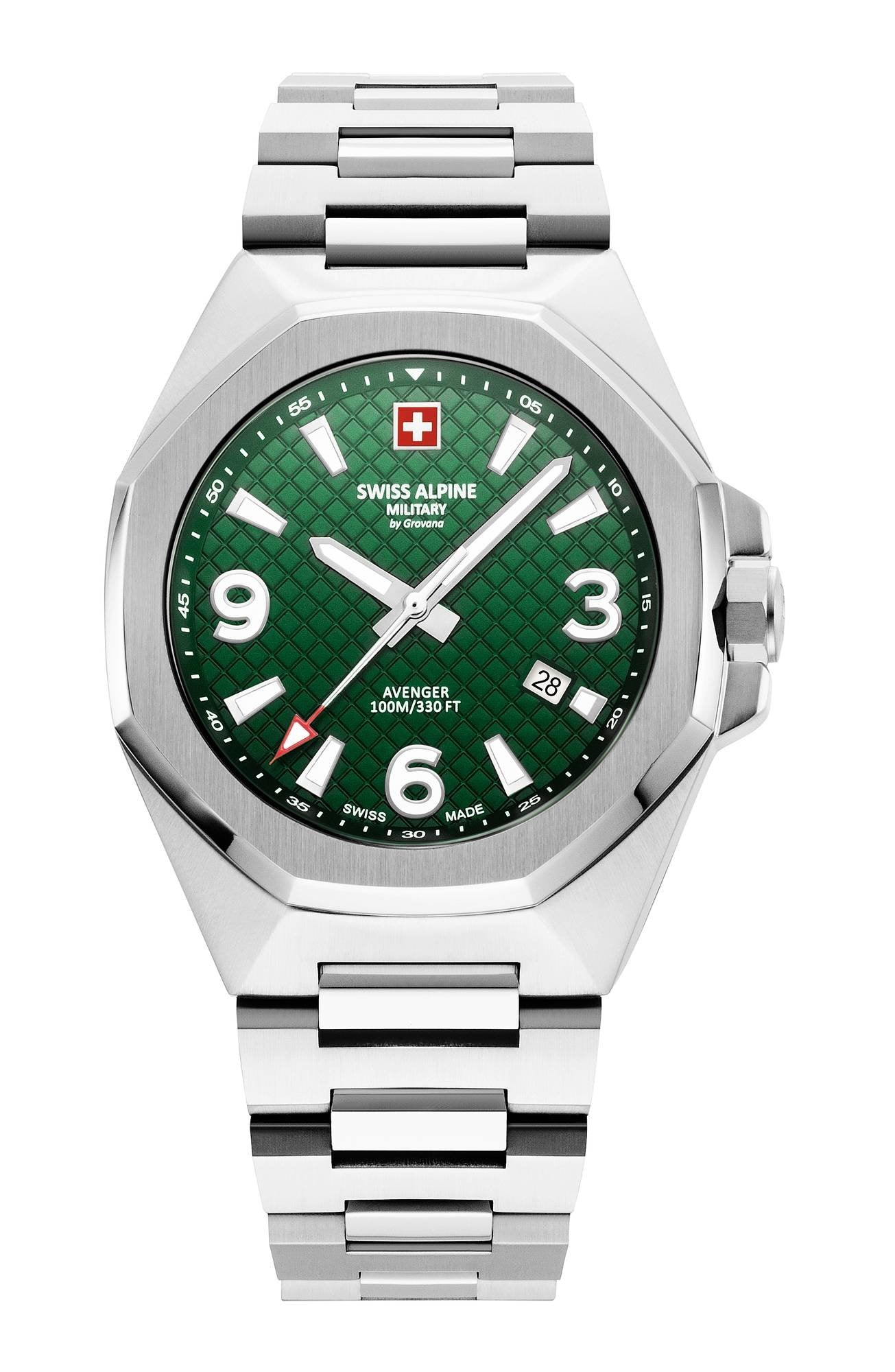 Swiss Alpine Military Herren Armbanduhr 42 mm Avenger silber 7005.1134