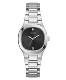 Guess Damen Armbanduhr Eve silber, schwarz 32 mm GW0615L1