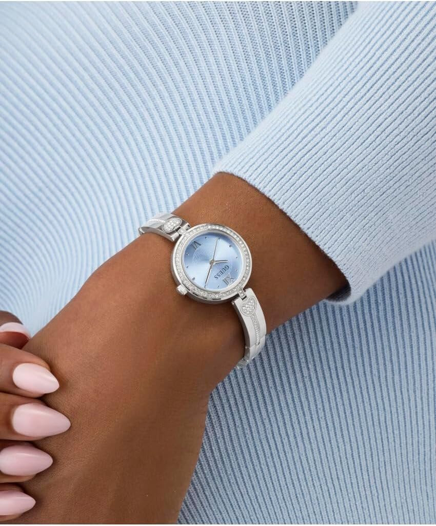 Guess Analoguhr Damen Lovey Silberfarben GW0655L4