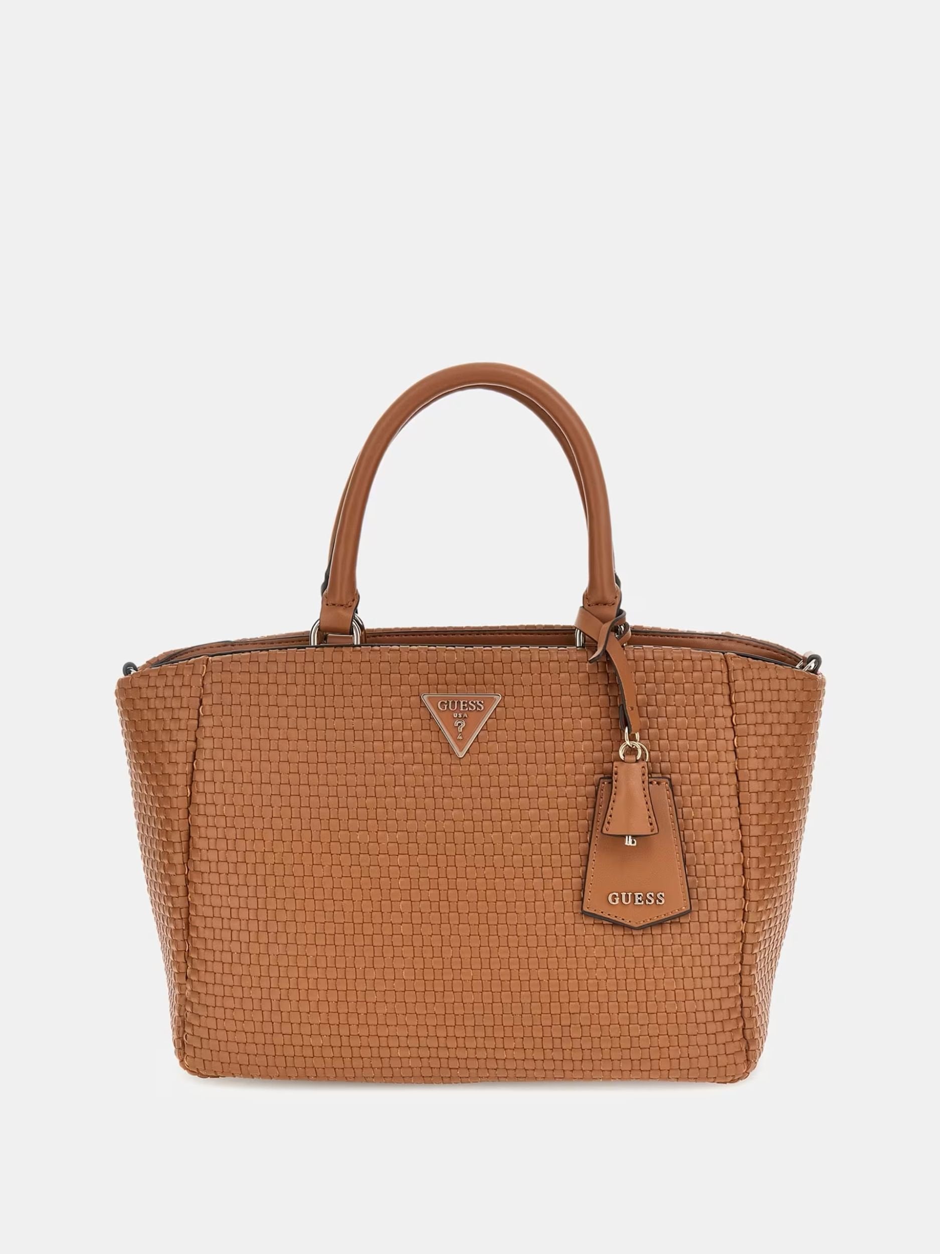 GUESS Handtasche Damen Etel Girlfriend Satchel Cognac HWWW9219060‑COG
