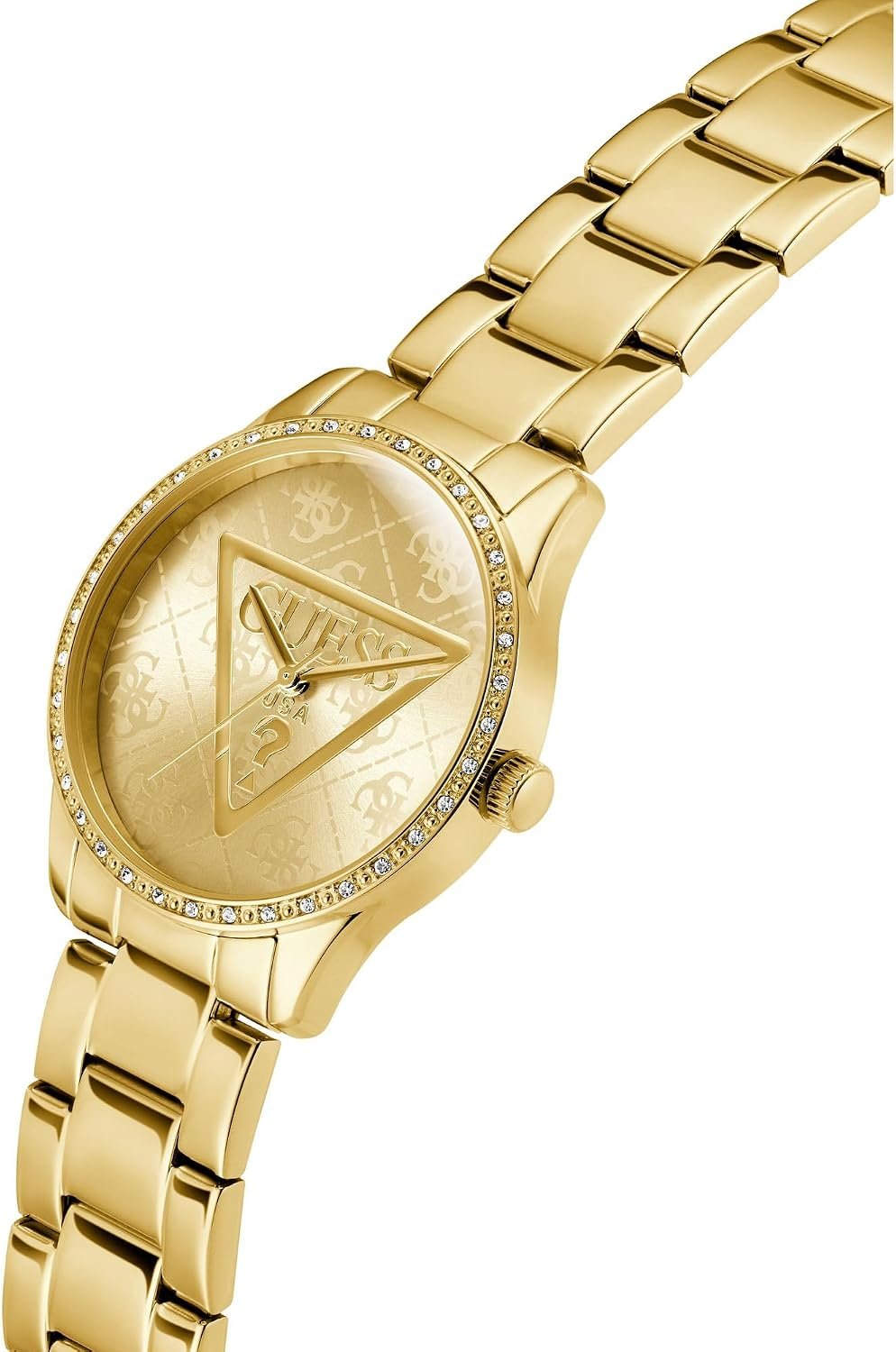 GUESS Analoguhr Damen Ladies Gold Tone Analog Watch Gold GW0987L2
