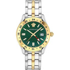 Versace Armbanduhr Damen Silber Gold Grün VE7C00623