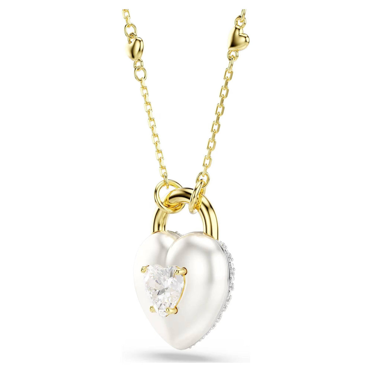 Swarovski Halskette Damen Idyllia Herz Weiß Goldfarben 5744127
