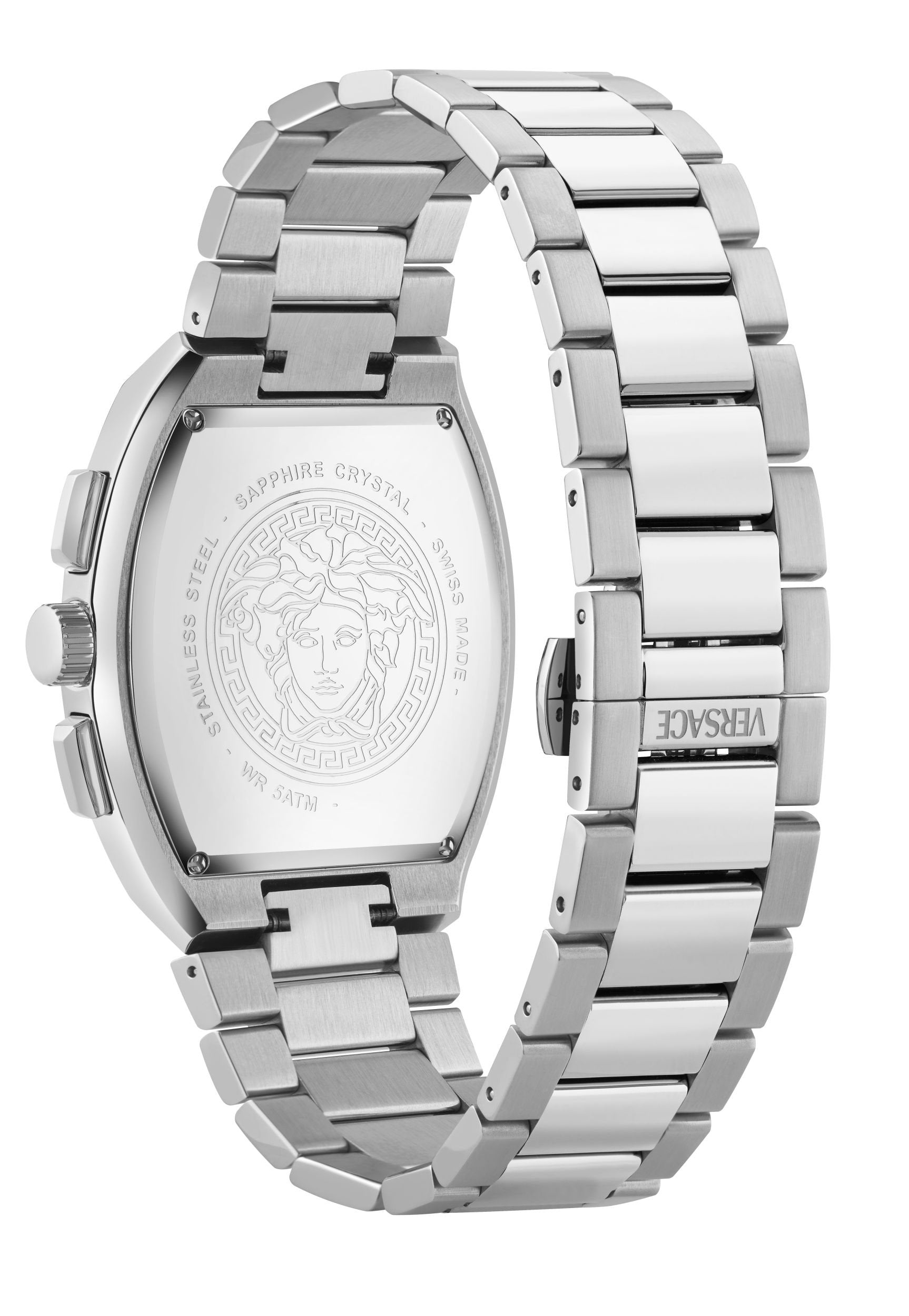 Versace Armbanduhr Herren Sporty Greca Silber Schwarz VESP01125