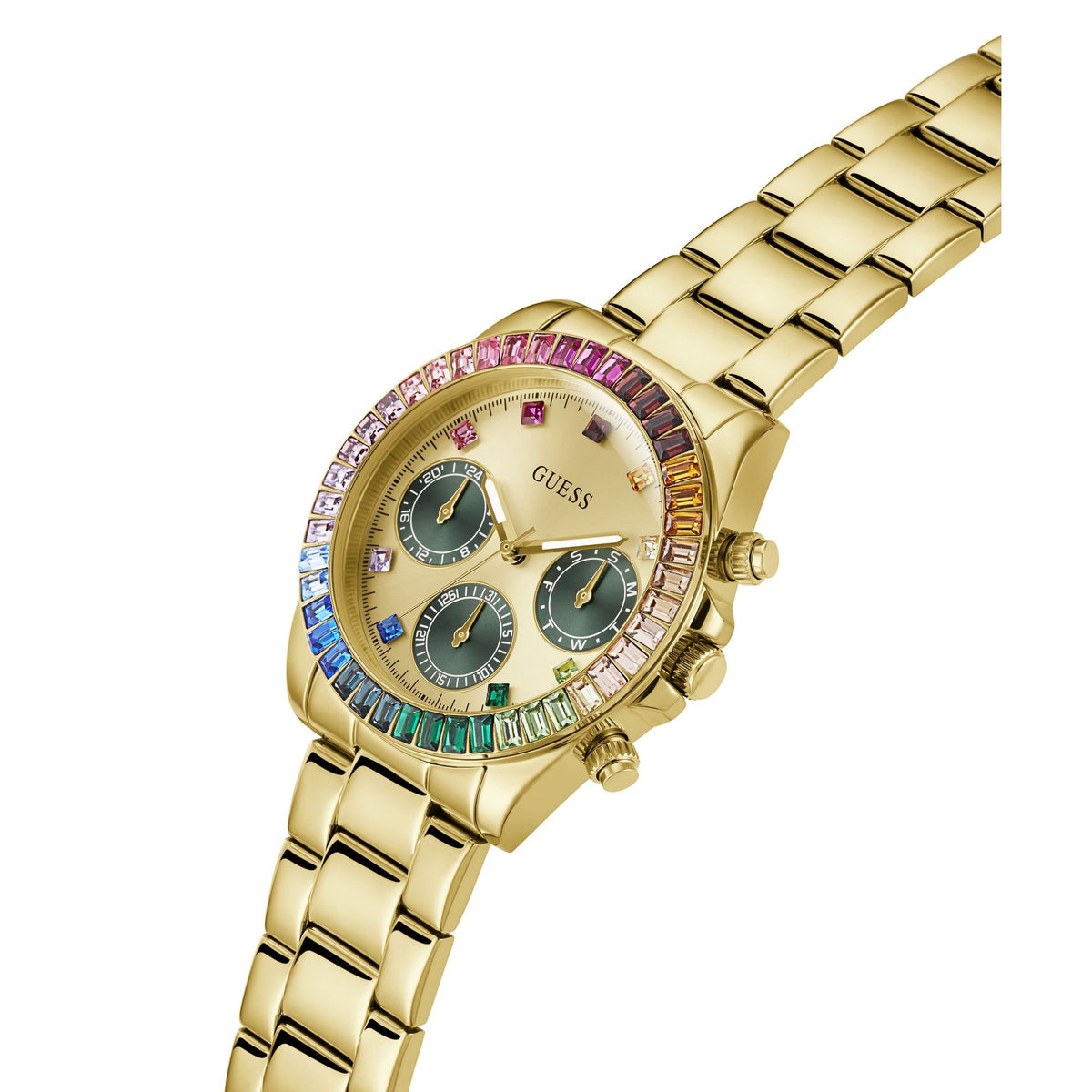 Guess Damen Armbanduhr Halo Rainbow