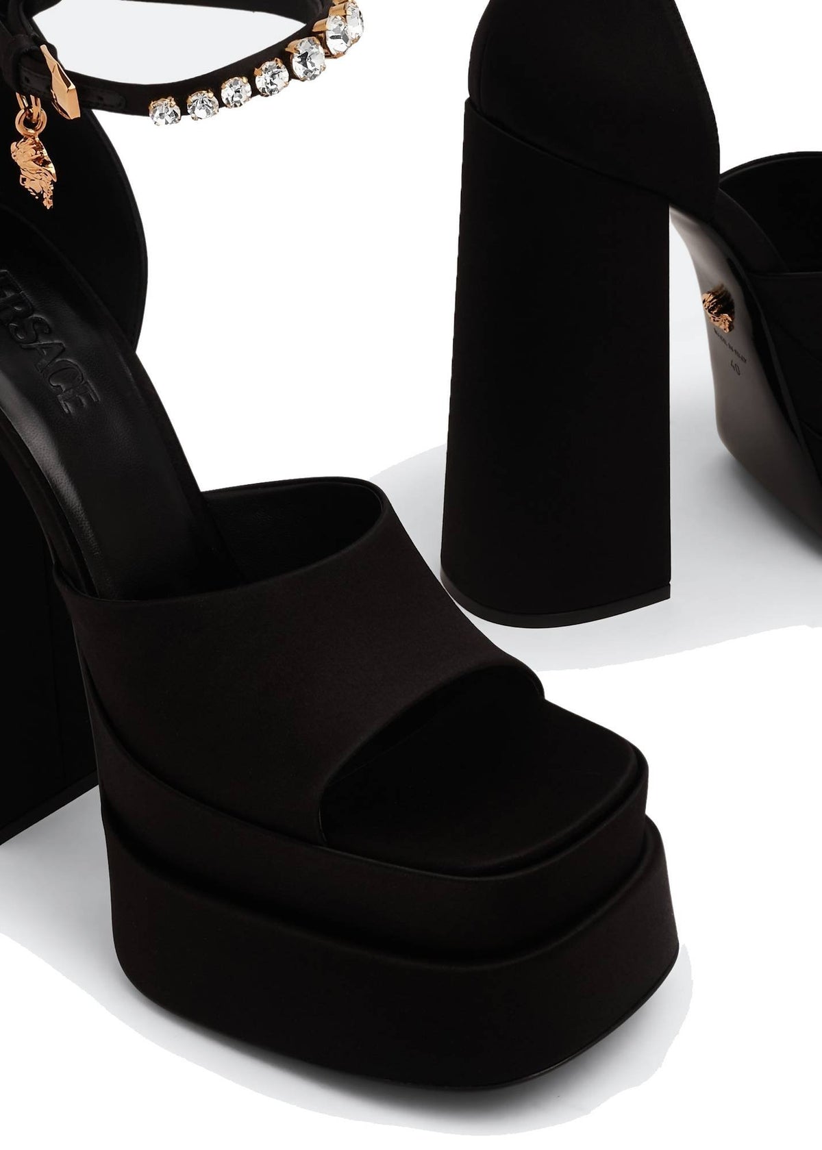 Versace Damen High Heels Medusa schwarz 1007717-DRA67-1B00V