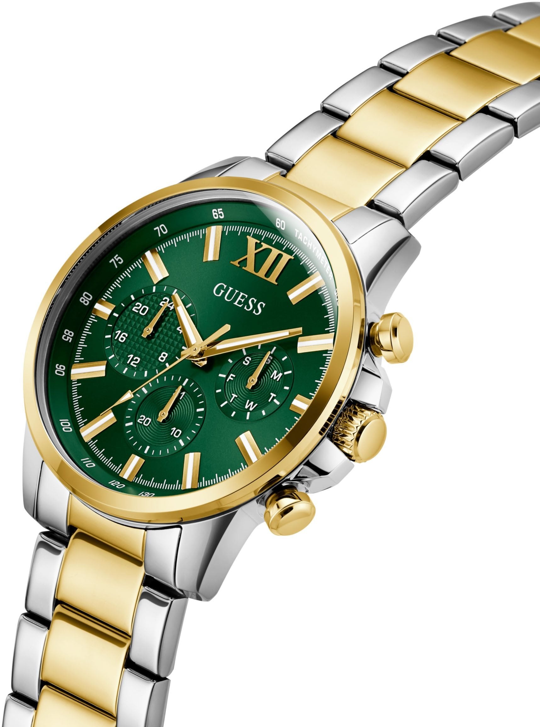 Guess Herren Armbanduhr Silbergoldfarben GD WALKER GW0900G5
