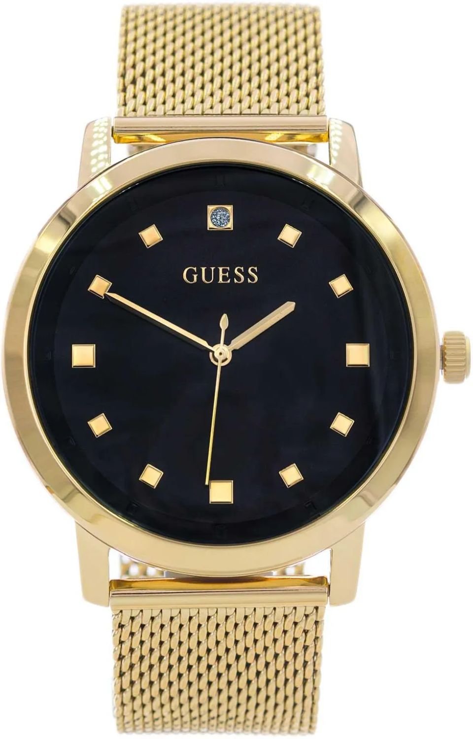 Guess Armbanduhr Herren Gold-Tone and Black Analog Watch Bicolor U1352G1