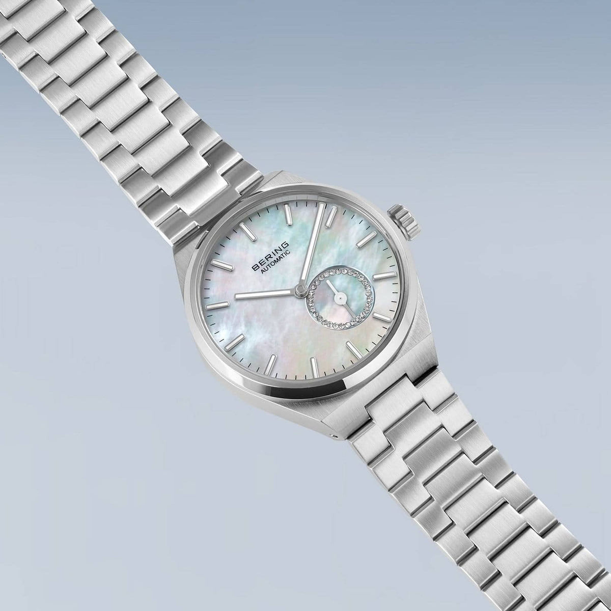 Bering Automatikuhr Unisex Silber gebürstet 19435-704