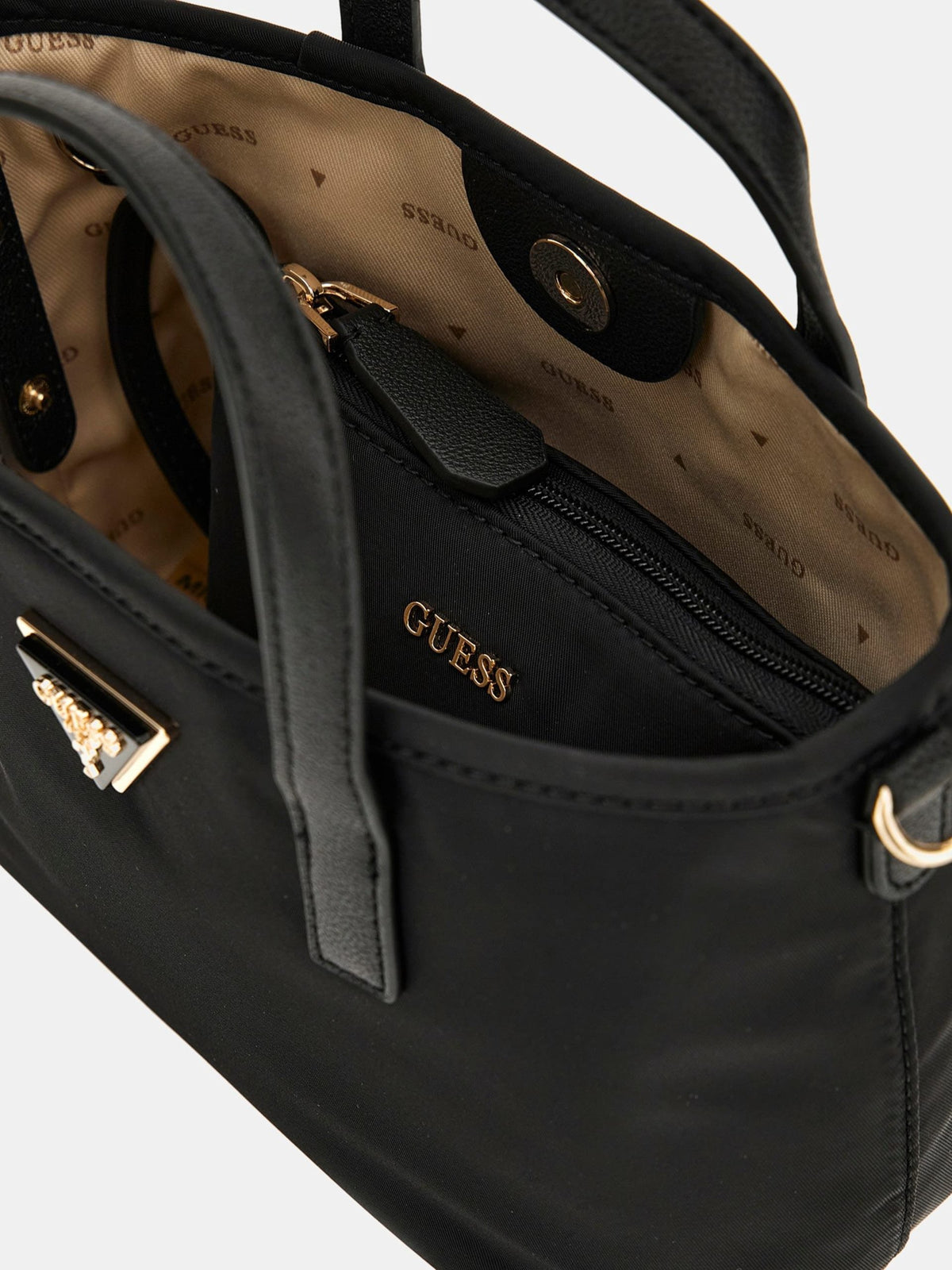 Guess Handtasche Damen Latona Mini Shopper Schwarz HWYY9211750BLA