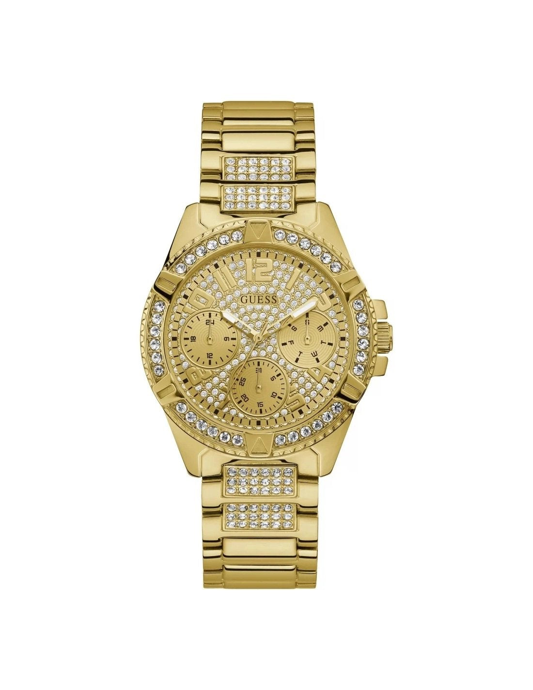 Guess Damen-Armbanduhr LADY FRONTIER 40mm Armband Edelstahl Gold + Gehäuse W1156L2