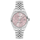 Philipp Plein Damenuhr Date Superlative Silberfarben, Rosa PWYFA0826