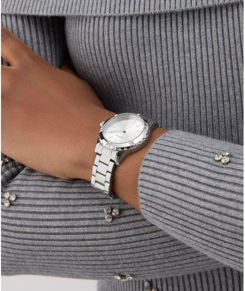 Guess Armbanduhr Damen Mist 34mm 5ATM Silber GW0948L6