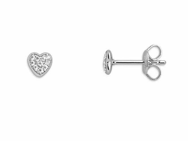 Xenox Damen Zirkonia Ohrstecker Love Story Silber XS3737N