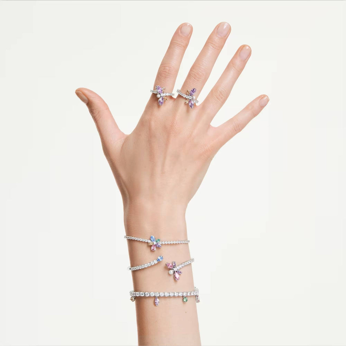 Swarovski Armband Unisex Ariana Grande x Swarovski Verschiedene Schliffe Mehrfarbig Rhodiniert 5742463