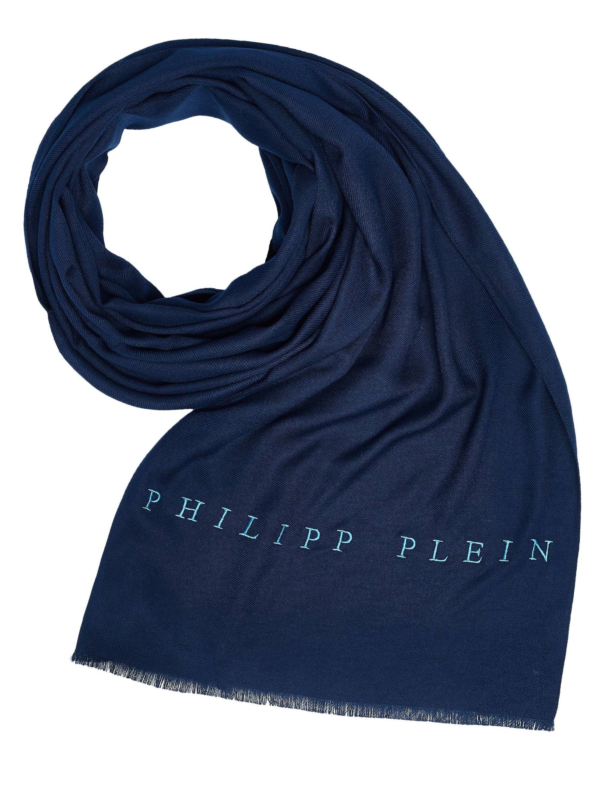 Philipp Plein Schal Halstuch Stola mit gesticktem Logo