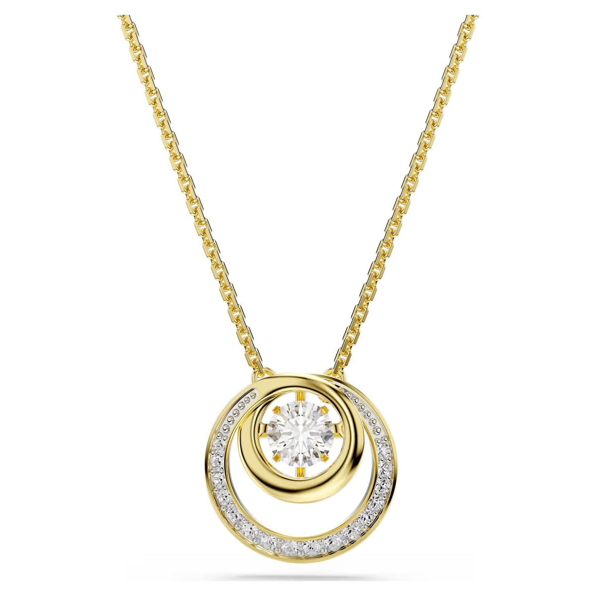 Swarovski Halskette Damen Hyperbola Weiß Goldfarben 5738248