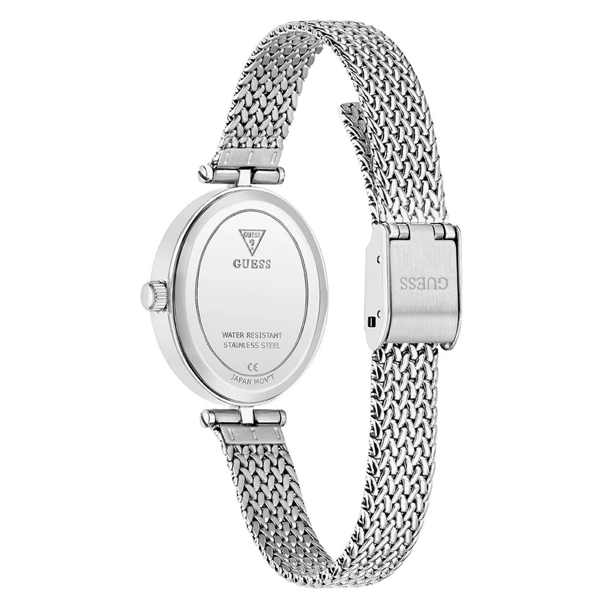 GUESS Damen Armbanduhr Ladies Ruby Silver Tone Analog Watch Silber GW0935L1