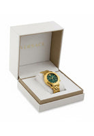 Versace Herren  Chronograph Signature Gold Stahl Grün Zifferblatt 44mm VEV600619