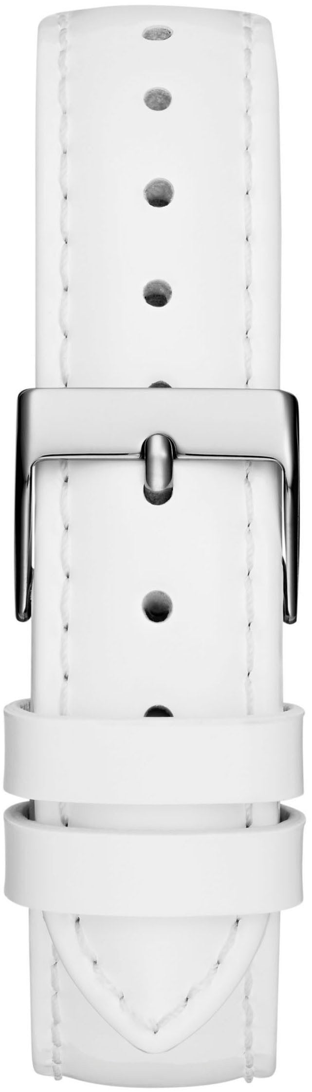 Guess Quarzuhr Damen Glitz Plaque / Trend Silber/Weiß GW0745L3