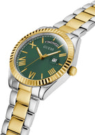 Guess Damen Armbanduhr Luna, Day/Date silber, gold 36 mm GW0308L5