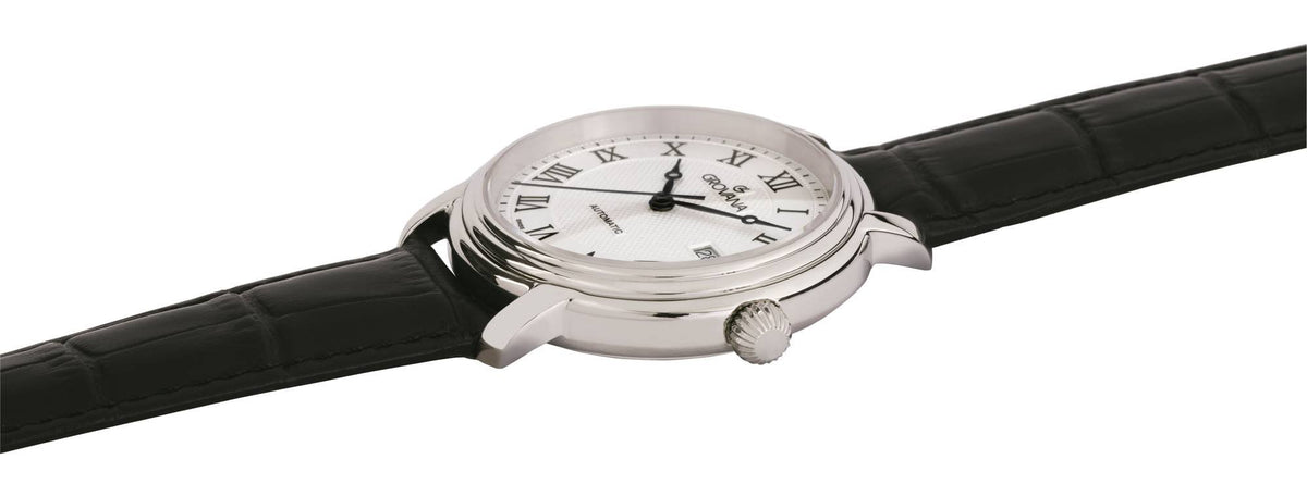 Grovana Armbanduhr Herren St Andrews Fairway Silber Weiß 1703.2539