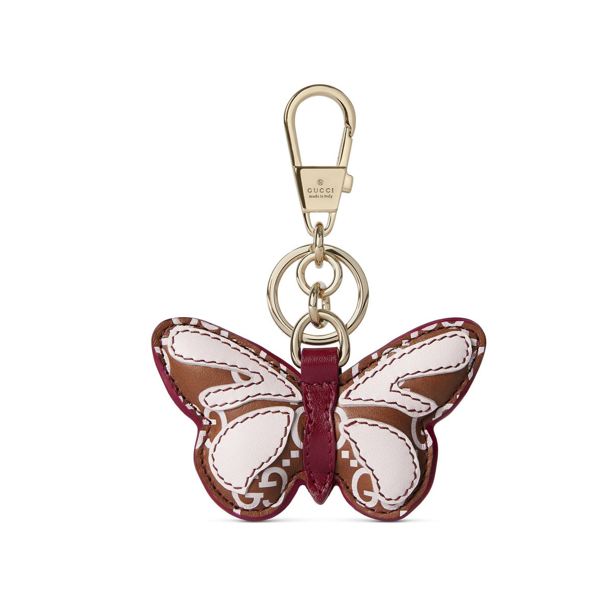 Gucci Schlüsselanhänger Damen Butterfly Shaped Keychain Rosa Multicolor 837346JAAJZ8159