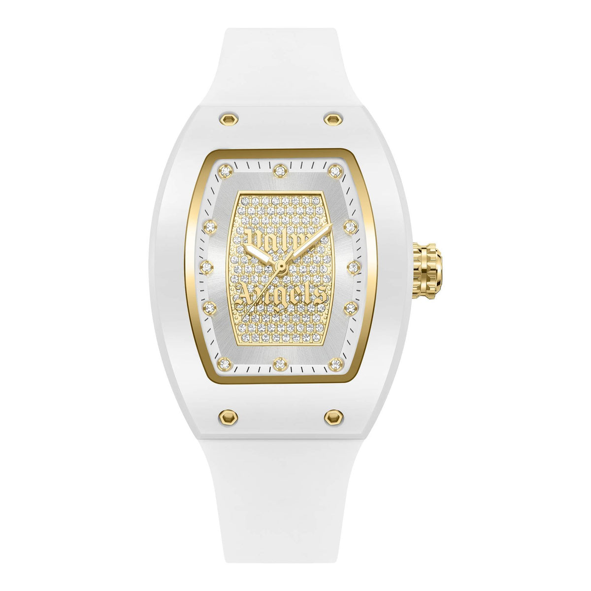 Palm Angels Armbanduhr Damen Alta Weiß Gold PMWLM0002504