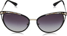 Bulgari Damen 0BV6083 20188G 56 Sonnenbrille, Schwarz (Black/Pale Gold/Greygradient)