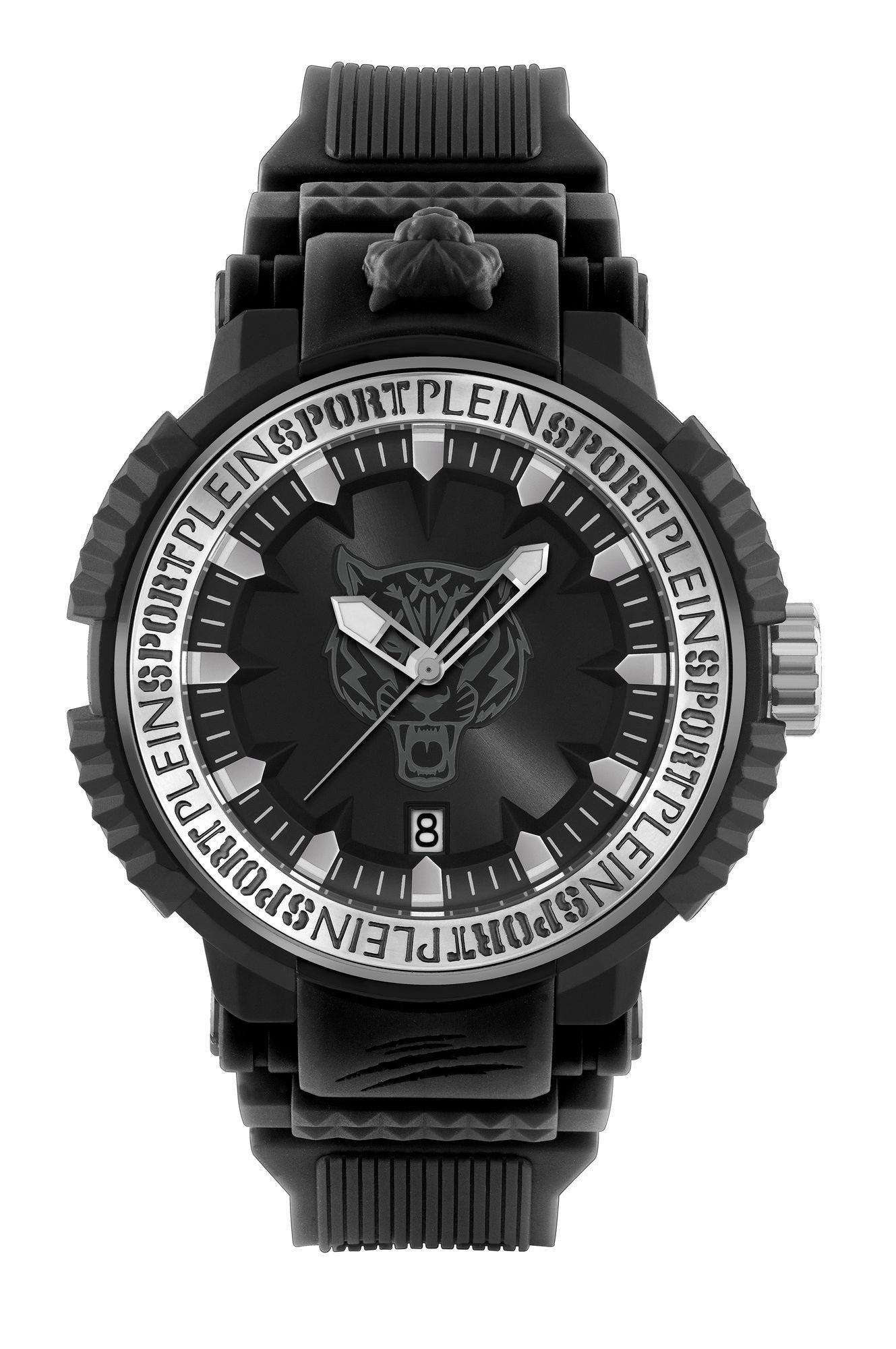 Philipp Plein Unisex Uhr Tiger Power PSEDA0124 Schwarz Kunststoff 45 mm
