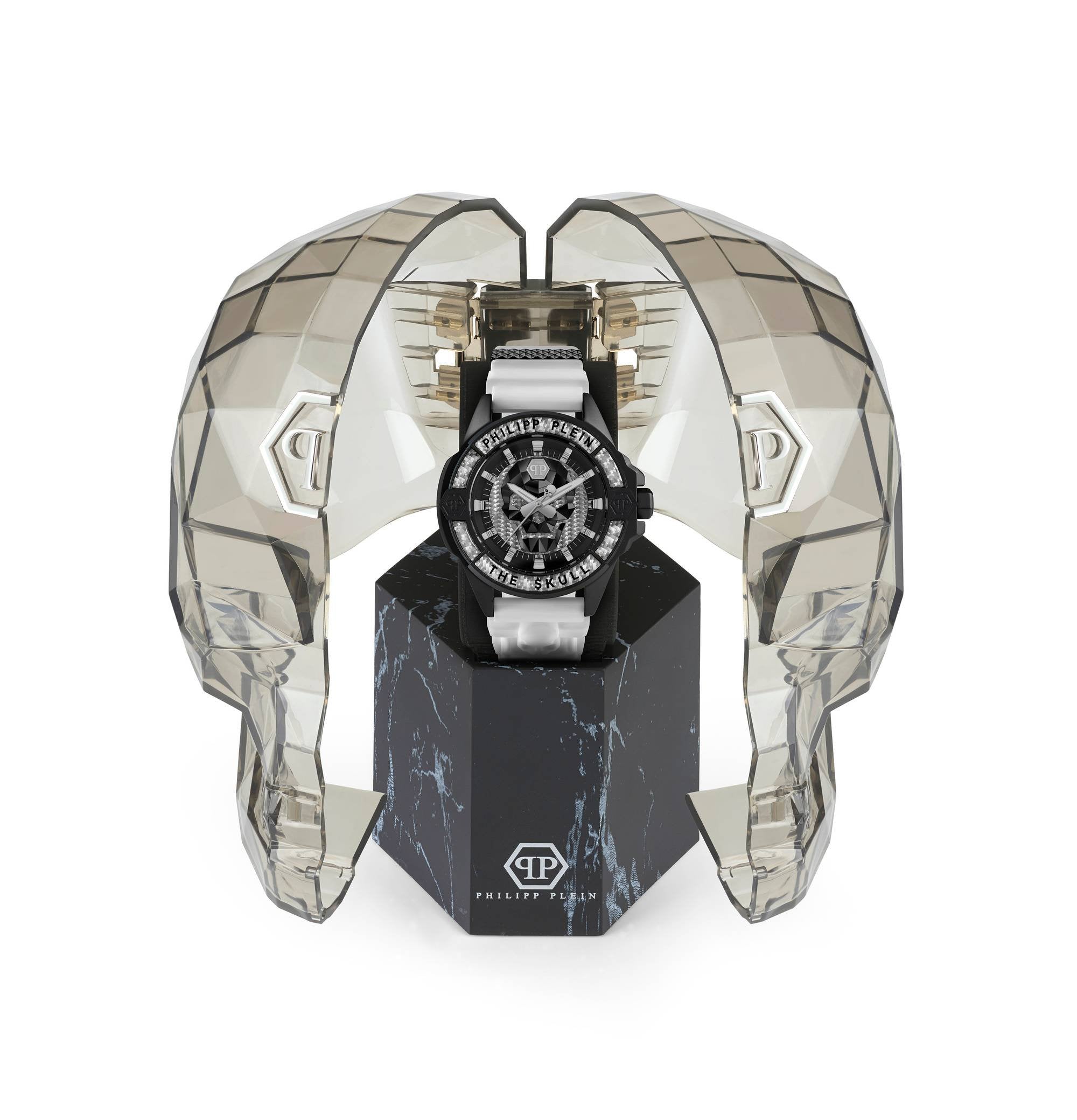 Philipp Plein Herrenuhr The $kull Carbon Fiber