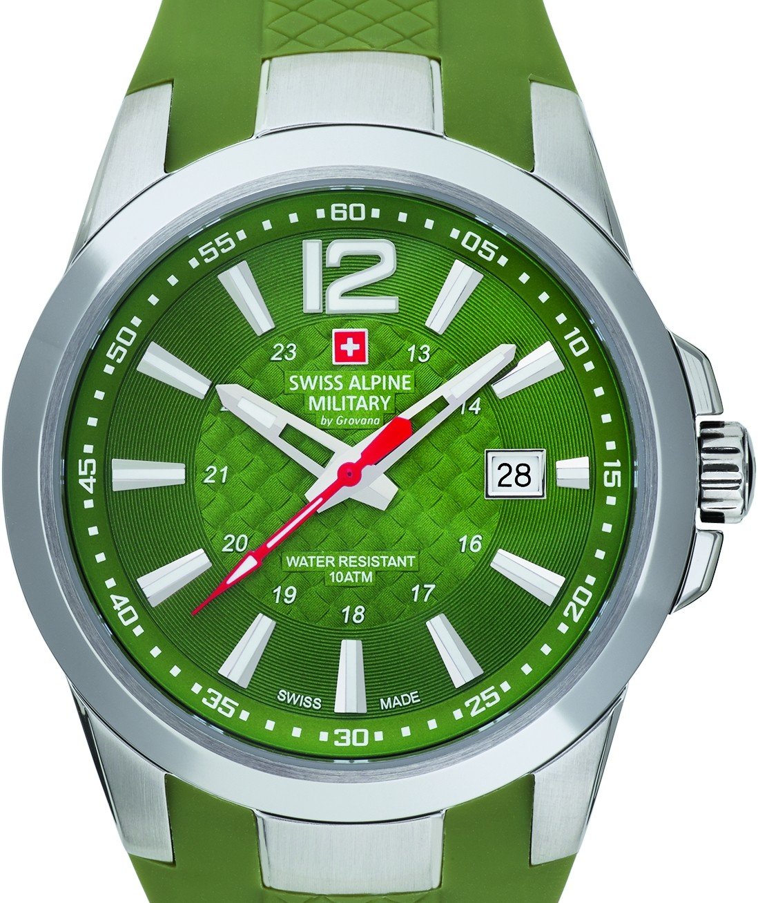 Swiss Alpine Military by Grovana Herren Armbanduhr grün 7058.1838