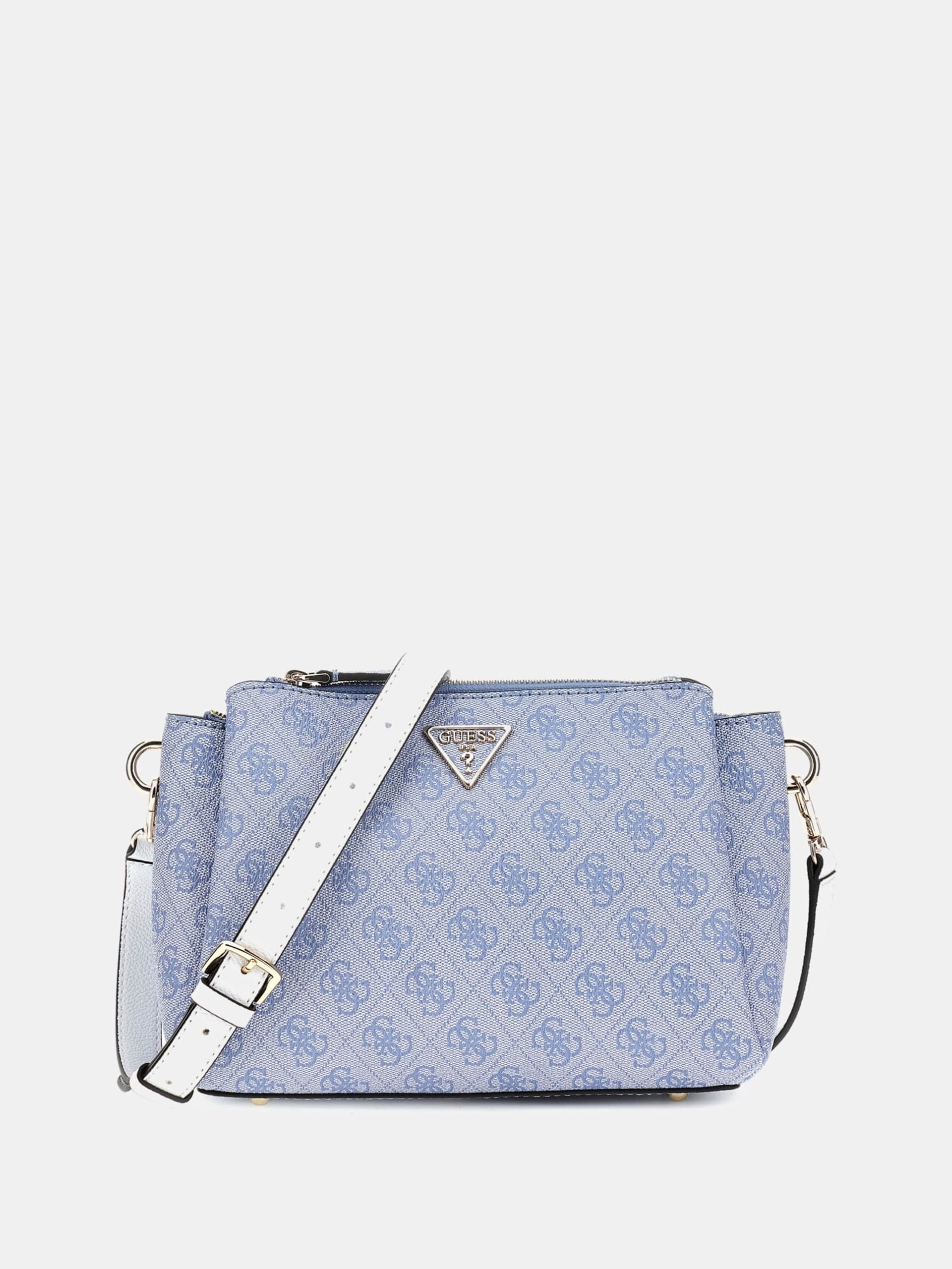 Guess Umhängetasche Damen Noelle Hellblau Logo HWBG7879120LUL