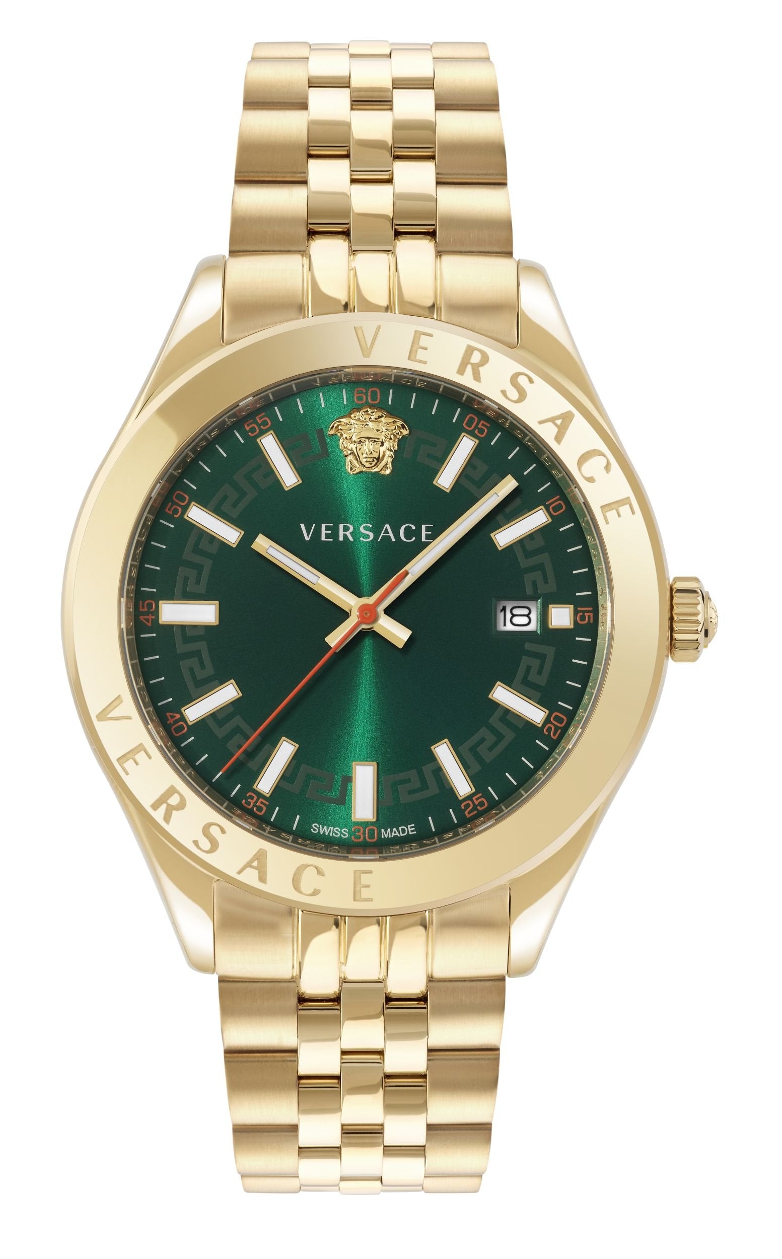 Versace Armbanduhr Unisex TIMELESS V-CODE Grün Gold VE6A00423
