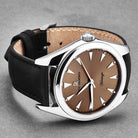 Revue Thommen Herren-Automatikuhr 'Heritage' Zifferblatt braun, schwarzem Lederarmband, 21010-2539