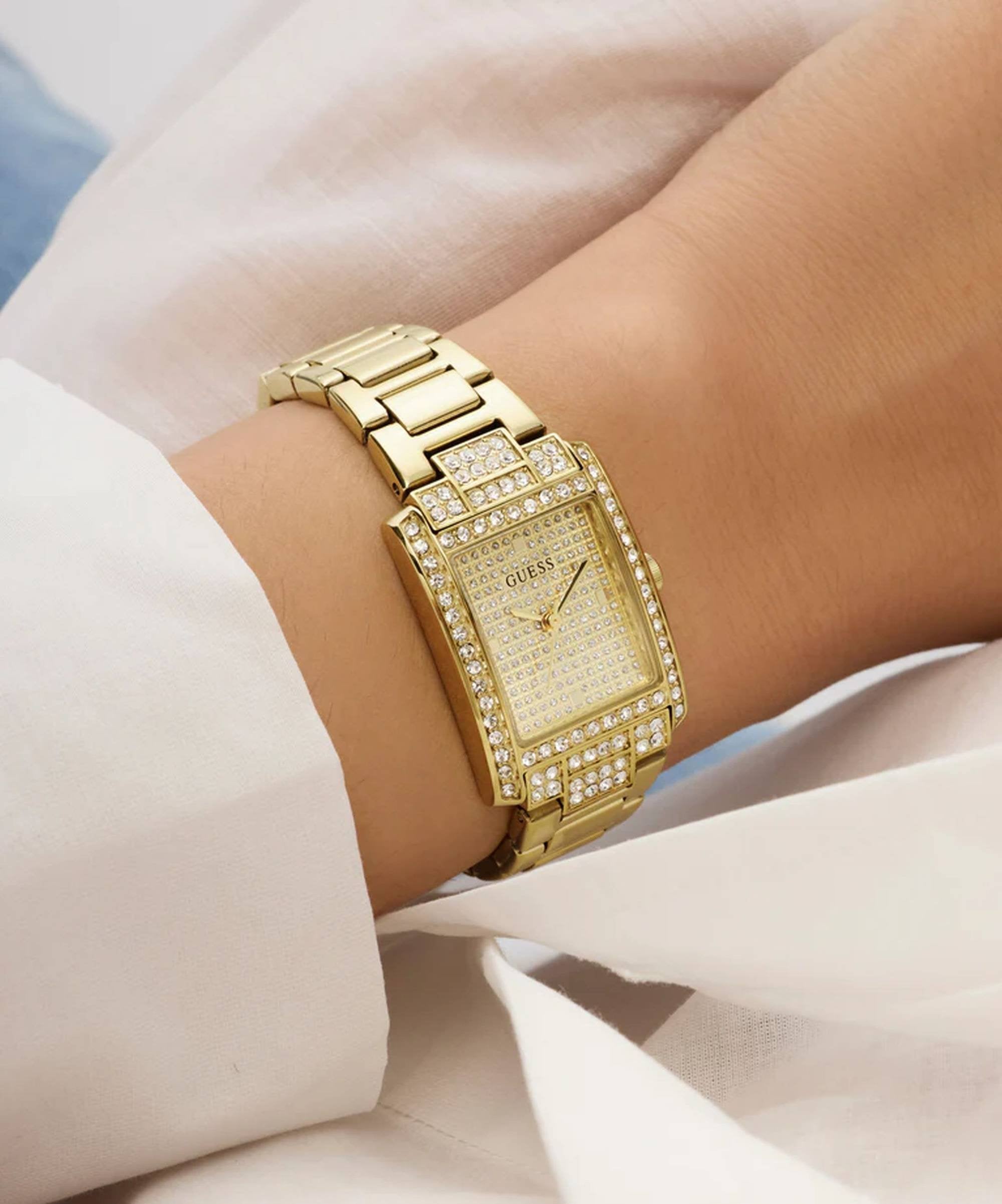 Guess Armbanduhr Damen Ladies Gold Tone Analog Watch Gold GW0995L2