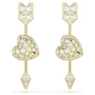Swarovski Ohrhänger Damen Idyllia Herz mit Pfeil Weiß Goldlegierungsschicht 5737295