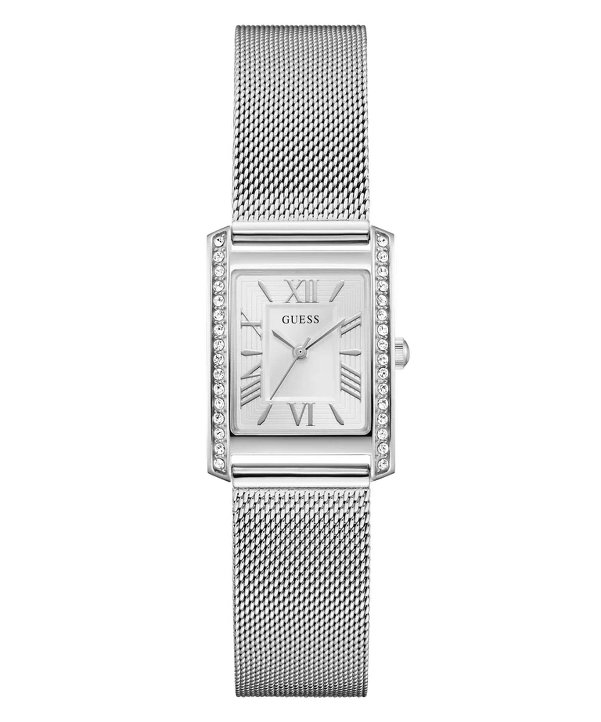 Guess Armbanduhr Damen Ladies Silver Tone Analog Watch Silber GW0997L1