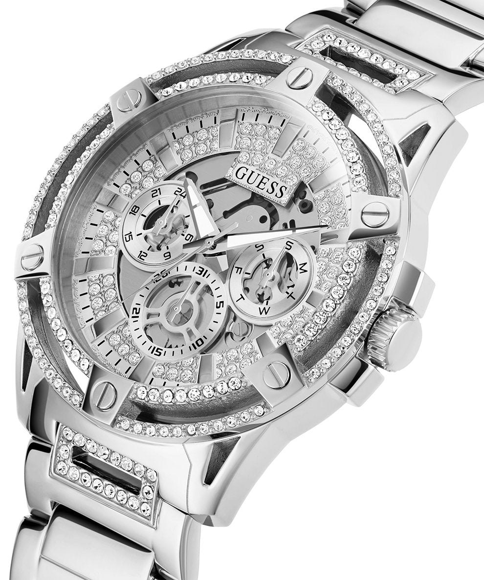 Guess Herren Armbanduhr KING silber GW0497G1