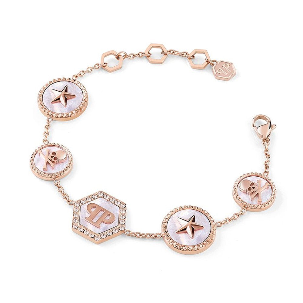 Philipp Plein Damen Armband PLEIN MINI LOGO Roségoldfarben PJ2EA15BU