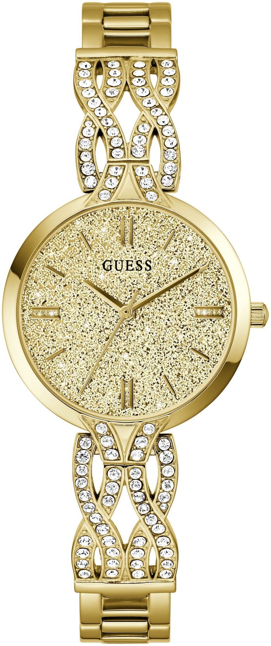Guess Armbanduhr Damen Ladies Gold Tone Analog Watch Gold GW0868L2