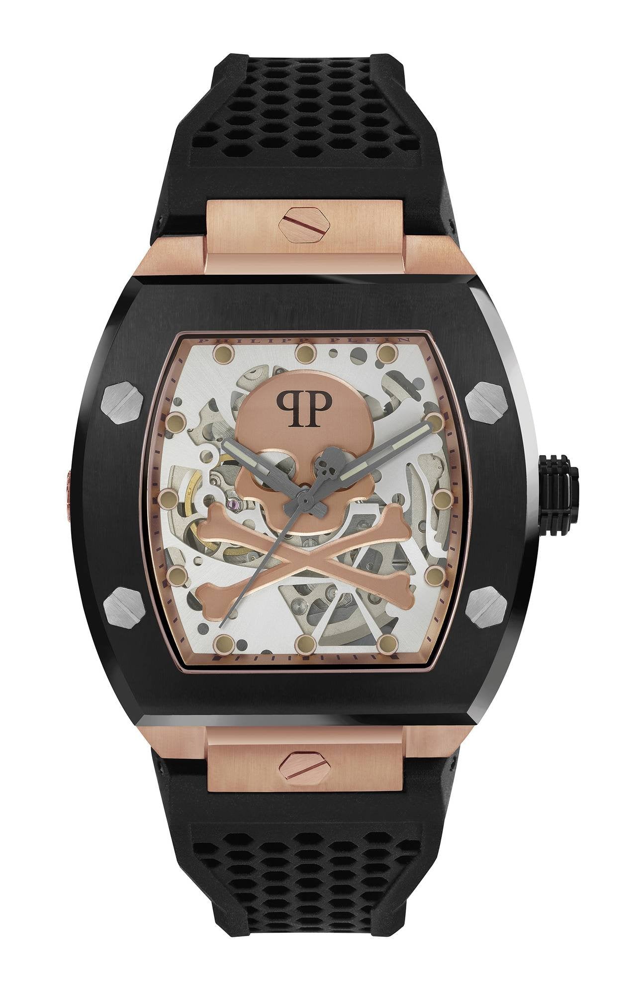 Philipp Plein Automatik Herrenuhr The $keleton Gold Rush PWBAA0121