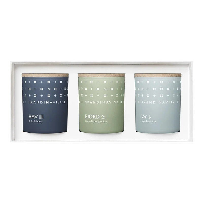 Skandinavisk ESCAPE Duftkerzen Set Unisex 3-teilig HAV FJORD ØY 3×65 g 22006 GH 1586461
