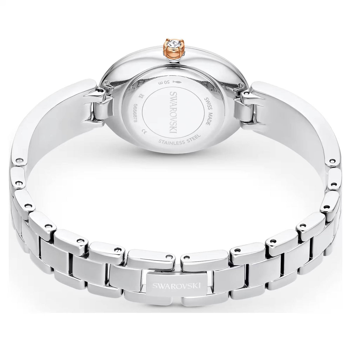 Swarovski Crystal Rock Oval Armbanduhr Damen Silber 5656878