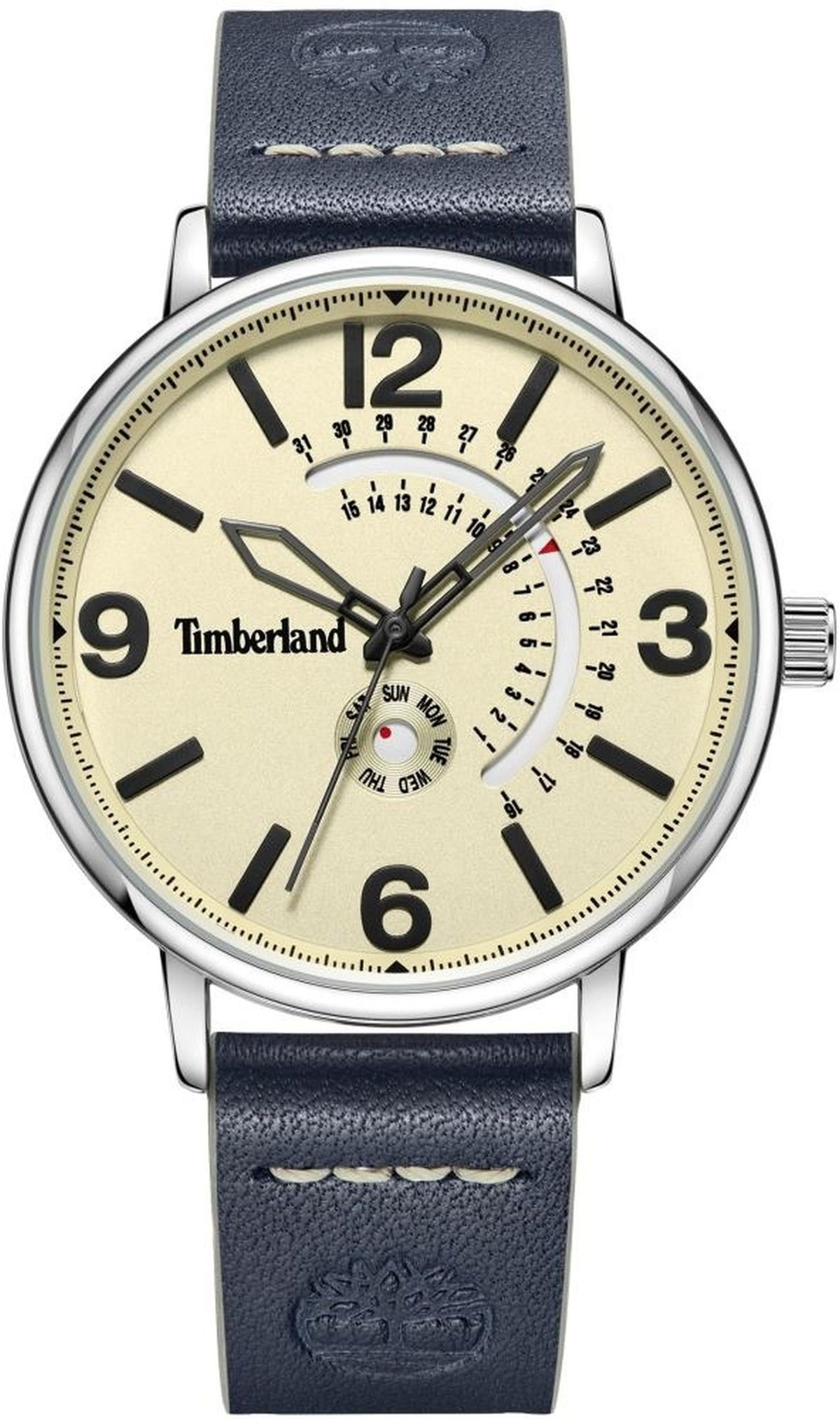 Timberland Analoguhr Herren Saunderstown Silberfarben Beige Blau TDWGB2182702