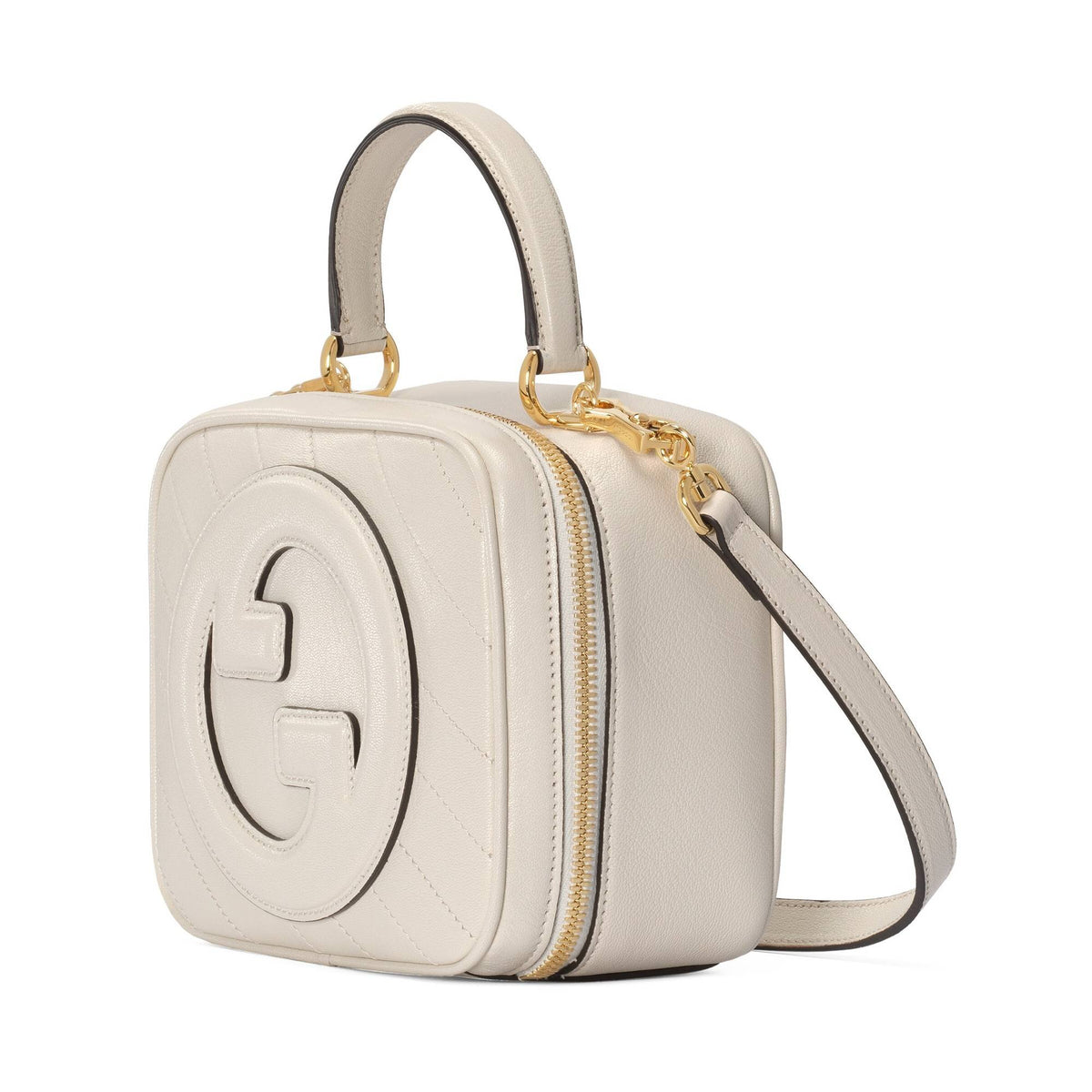 Gucci Handtasche Damen Gucci Blondie Small Top Handle Bag Mystic White 744434 1IV0G 9022