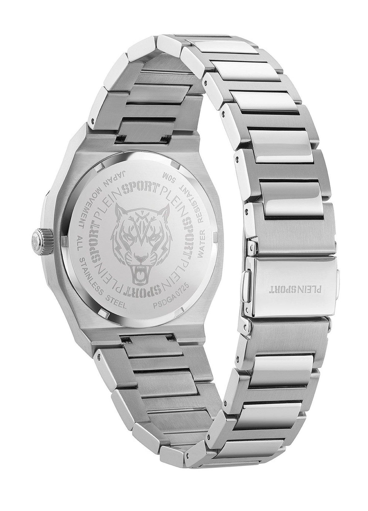 Plein Sport Armbanduhr Damen Metronaut 36 mm Silber Blau PSDGA0725